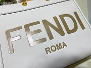 Fendi sunshine tote 36 white leather 887 - 5