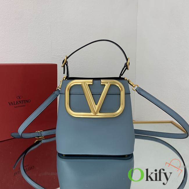 Valentino Supervee 20 Top Handle Bag Blue - 1