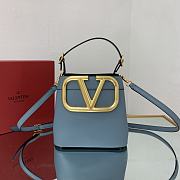 Valentino Supervee 20 Top Handle Bag Blue - 1