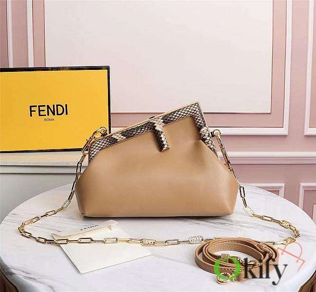 Fendi First handle python leather bag 26cm - 1