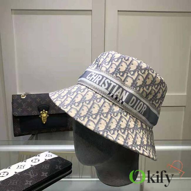 Dior Bucket Hat Gray Oblique 8619 - 1