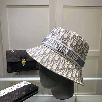 Dior Bucket Hat Gray Oblique 8619