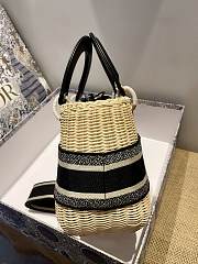 Dior Wicker 24 Oblique Canvas Handbag - 3