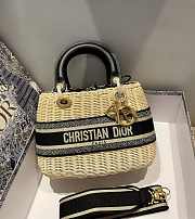 Dior Wicker 24 Oblique Canvas Handbag - 1