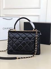 Chanel Trendy CC Quilted Top Handle 25 Black Lambskin - 5
