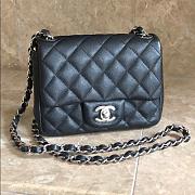Chanel Mini Flap Bag 17 Black Caviar Square - 1