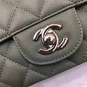 Chanel Flap Bag Green Caviar 20 Gold/Silver Hardware - 5