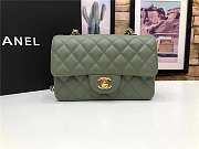Chanel Flap Bag Green Caviar 20 Gold/Silver Hardware - 4