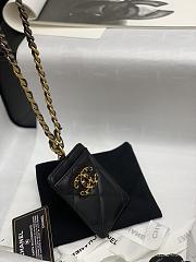Chanel 19 card holder chain black 8646 - 3