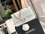 Chanel Lambskin Leather Flap Bag Gold White BagsAll 25cm - 1