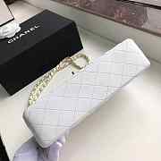 Chanel Lambskin Leather Flap Bag Gold White BagsAll 25cm - 6