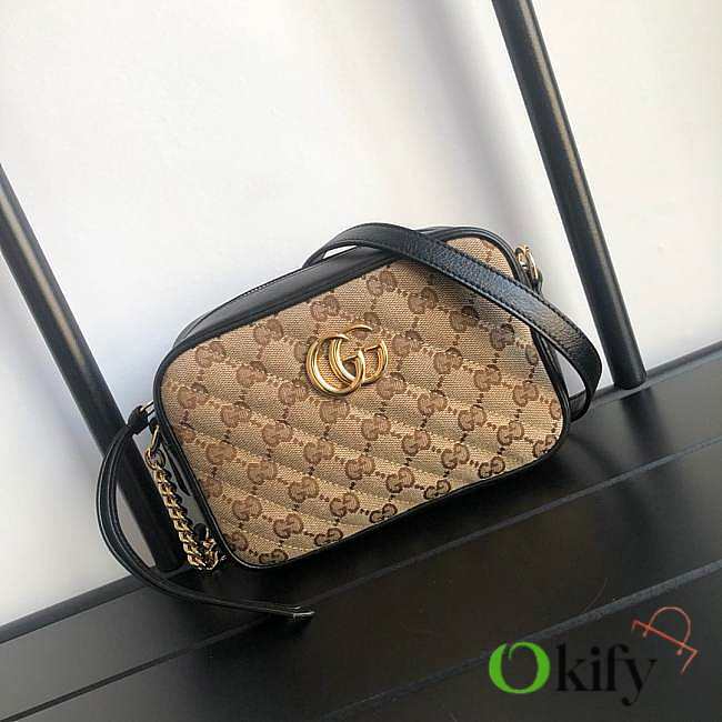Gucci Marmont GG Canvas Small 18 Shoulder Bag Black - 1
