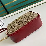  Gucci Marmont GG Canvas Small 18 Shoulder Bag Red - 5