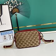  Gucci Marmont GG Canvas Small 18 Shoulder Bag Red - 3