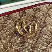 Gucci Marmont GG Canvas Small 18 Shoulder Bag Red - 2