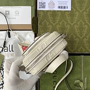 Gucci Shoulder Bag Embossed White Leather 8691 - 4