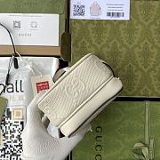 Gucci Shoulder Bag Embossed White Leather 8691 - 6