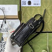 Gucci Shoulder Bag Embossed Black Leather 8692 - 2
