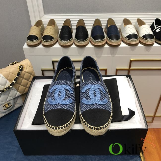 Chanel Espadrilles Shoes Blue 8727 - 1