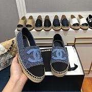 Chanel Espadrilles Shoes Blue 8727 - 3