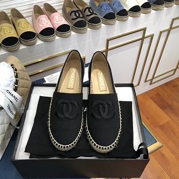 Chanel Espadrilles Shoes Black 8729