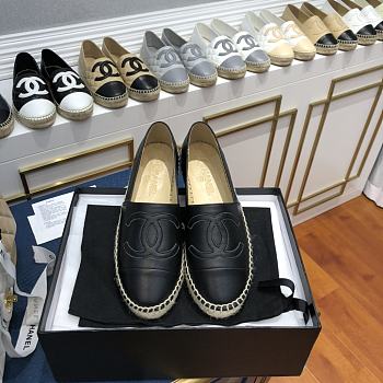 Chanel Espadrilles Shoes Black 8730