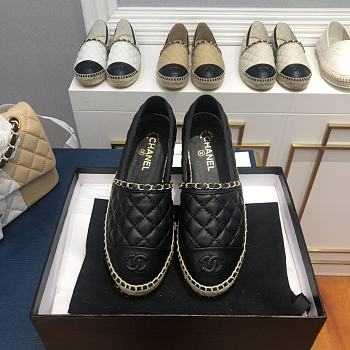 Chanel Espadrilles Shoes Black 8731