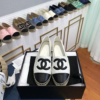 Chanel Espadrilles Shoes White 8733