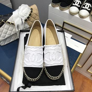Chanel Espadrilles Shoes White 8734