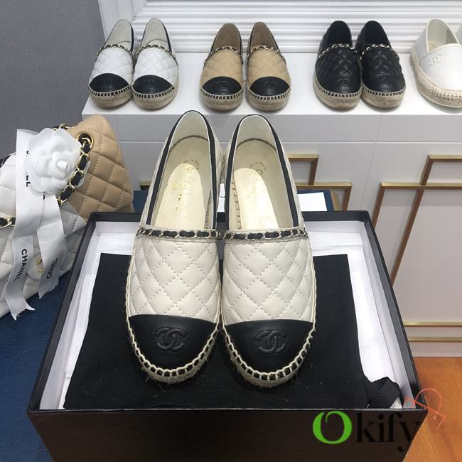 Chanel Espadrilles Shoes White 8735 - 1