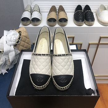 Chanel Espadrilles Shoes White 8735