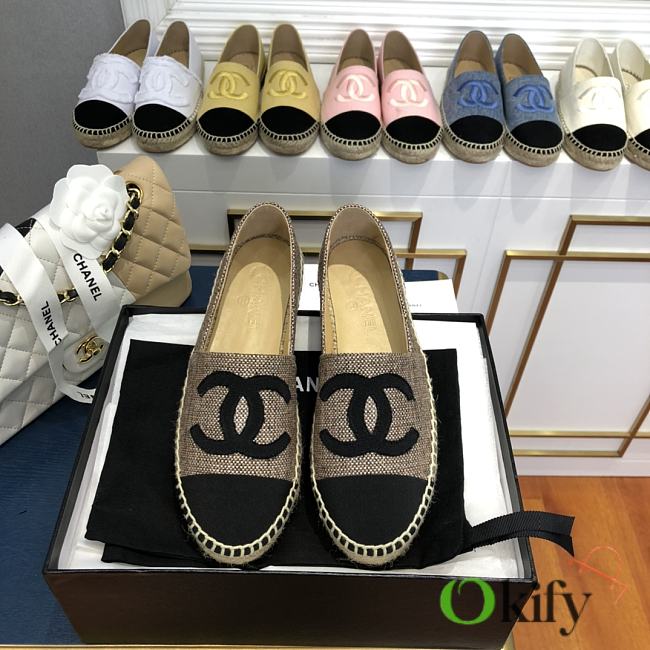 Chanel Espadrilles Shoes Brown 8736 - 1