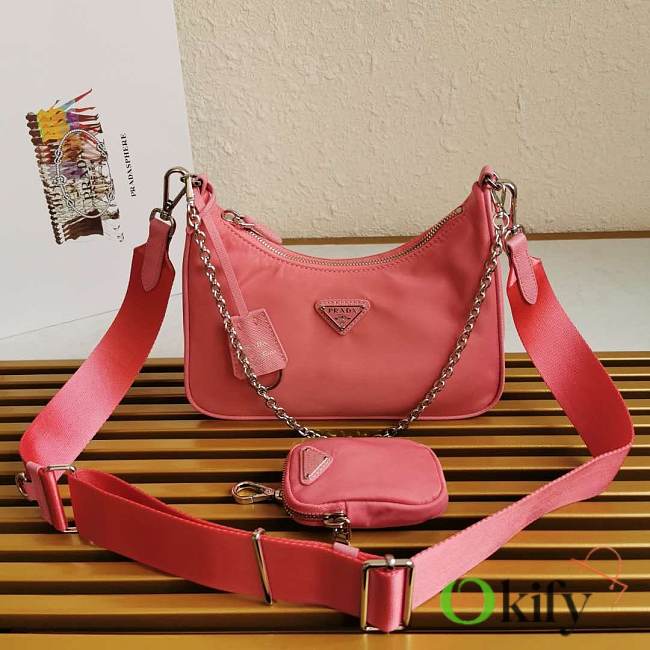 Bagsall Prada Re-Edition 2005 Re-Nylon Bag Pink 1BH204 - 1