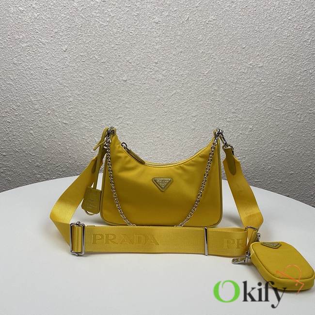 Bagsall Prada Re-Edition 2005 Re-Nylon Bag Yellow 1BH204 - 1