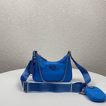 Bagsall Prada Re-Edition 2005 Re-Nylon Bag Blue 1BH204