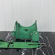 Bagsall Prada Re-Edition 2005 Re-Nylon Bag Green 1BH204 - 6