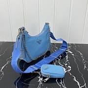 Bagsall Prada Re-Edition 2005 Re-Nylon Bag Blue Sky 1BH204 - 6