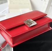 Givenchy Chain Bag 20.5 Red Silver Buckle - 2