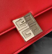 Givenchy Chain Bag 20.5 Red Silver Buckle - 6