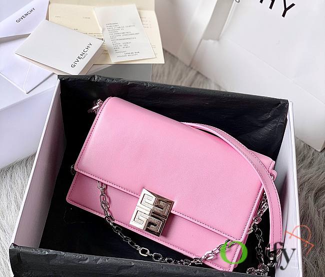 Givenchy Chain Bag 20.5 Pink Silver Buckle - 1