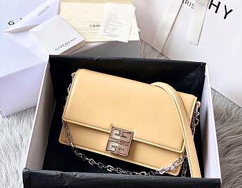 Givenchy Chain Bag 20.5 Beige Silver Buckle