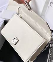 Givenchy Chain Bag 20.5 White Silver Buckle - 3
