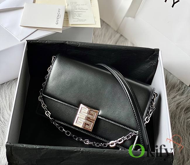 Givenchy Chain Bag 20.5 Black Silver Buckle - 1