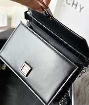 Givenchy Chain Bag 20.5 Black Silver Buckle - 6