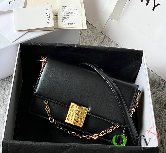 Givenchy Chain Bag 20.5 Black Gold Buckle - 1