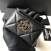 Chanel 19 Card Holder Black 8795 - 5