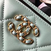 Chanel 19 Card Holder Turquoise 8797 - 3