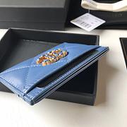 Chanel 19 Card Holder Blue 8796 - 6
