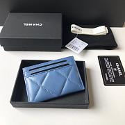 Chanel 19 Card Holder Blue 8796 - 5