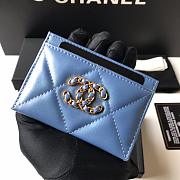 Chanel 19 Card Holder Blue 8796 - 4